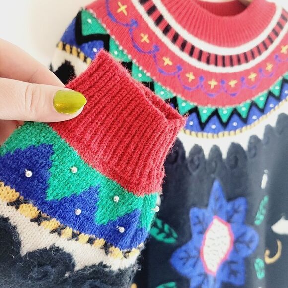 Rare Vintage Alps Geyser 80s 90s Aprés Ski Sweater - Picture 5 of 9